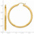 14k Satin and Diamond-cut 3mm Round Hoop Earrings TC294