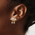 14K W/ Rhodium Sea Turtle Post Earrings TE940