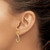 14K w/Rhodium 3-D Fish Hook W/ Rope Dangle Earrings TE896