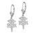 14K White Gold RN Caduceus Leverback Earrings TF1801W