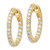 14k Diamond Round Hoop w/Safety Clasp Earrings XE1994AA
