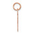 14k Rose Gold Plain .018 Gauge Engraveable Heart Disc Charm XRM568/18