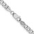 14K White Gold 26 inch 4.5mm Flat Figaro with Lobster Clasp Chain WFIG120-26