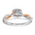 14K Two-Tone Lab Grown VS/SI FGH Dia Complete Square Halo Eng Ring RM5907E-033-CWRLG