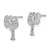 14k White Gold Palm Tree Post Earrings TC566W