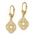 14K Small Celtic Eternity Knot Circle Leverback Earrings TF1789