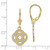 14K Small Celtic Eternity Knot Circle Leverback Earrings TF1789