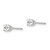 14k White Gold 3.5mm CZ stud earrings XD5WCZ