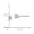 14k White Gold 3.5mm CZ stud earrings XD5WCZ