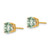 14k 7mm Round Checker-Cut Green Quartz Earrings XE74CG
