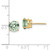 14k 7mm Round Checker-Cut Green Quartz Earrings XE74CG