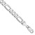 14K White Gold 9 inch 7mm Flat Figaro with Lobster Clasp Chain WFIG180-9