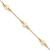 14K 5-6mm White Near Round FW Cultured Pearl Bead 5-station Bracelet XF449-7.5