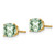 14k 6mm Cushion Green Quartz Earring XE107AG