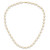 14k 7-8mm White FW Cultured Pearl Necklace and Bead Post Earring Set XF499SET