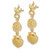 14K Starfish, Sand Dollar ,Scallop Shell Dangle Earrings TE744