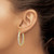 14K Two-tone Polished Oval Double Hoop Earrings TF2148