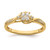 10k Yellow Gold Bypass Cluster 1/5 carat Diamond Complete Engagement Ring RM6387E-019-0YAA