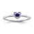 10k White Gold Created Sapphire Heart Ring RM7397-CSA-1W