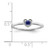 10k White Gold Created Sapphire Heart Ring RM7397-CSA-1W