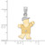 14k Two-tone AA Diamond kid pendant XK480AA