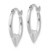 14k White Gold Heart Hoop Earrings TL733W