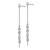 14K White Gold Diamond Cut Heart Post Dangle Earrings TL461W