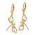 14k & White Rhodium D/C Dragonfly Leverback Earrings TM798