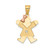 14k Two-tone AAA Diamond Kid Pendant XK478AAA