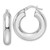 14k White Gold Polished 6mm Hollow Round Tube Round Hoop Earrings T1165W