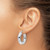 14k White Gold Polished 6mm Hollow Round Tube Round Hoop Earrings T1165W