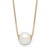 14K 7-8mm Round White Freshwater Cultured Pearl 18in Necklace XF822-18