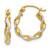 14k w/ White Rhodium Polished 2.75mm Fancy Twisted Hoop Earrings TM232