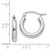 14K White Gold Polished 3mm Tube Hoop Earrings T851