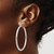 14K White Gold Polished 3mm Lightweight Tube Hoop Earrings T854L