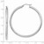 14K White Gold Polished 3mm Lightweight Tube Hoop Earrings T854L