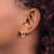 14k Rose Gold Lightweight Diamond-cut Hoop Earrings TF679