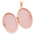 14k Rose Gold Polished 26mm Domed Oval Locket XL677