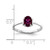 14k White Gold 7x5mm Oval Rhodolite Garnet ring Y2220RG