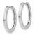 14K White Gold Hinged Hoop Earrings TM621
