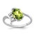 14k White Gold 8x6mm Oval Peridot AA Diamond ring Y2217PE/AA