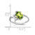 14k White Gold 8x6mm Oval Peridot AA Diamond ring Y2217PE/AA