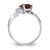 14k White Gold 8x6mm Oval Garnet A Diamond ring Y2217GA/A