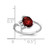 14k White Gold 8x6mm Oval Garnet A Diamond ring Y2217GA/A