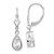 14k White Gold 8x5mm Pear Cubic Zirconia Leverback Earrings XLB103WCZ
