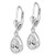 14k White Gold 8x5mm Pear Cubic Zirconia Leverback Earrings XLB103WCZ