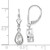 14k White Gold 8x5mm Pear Cubic Zirconia Leverback Earrings XLB103WCZ