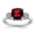 14k White Gold Garnet and Diamond Ring RM7130-GA-006-WA