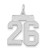 14kw Medium Satin Number 26 Charm WSM26