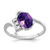 14k White Gold 8x6mm Oval Amethyst VS Diamond ring Y2217AM/VS